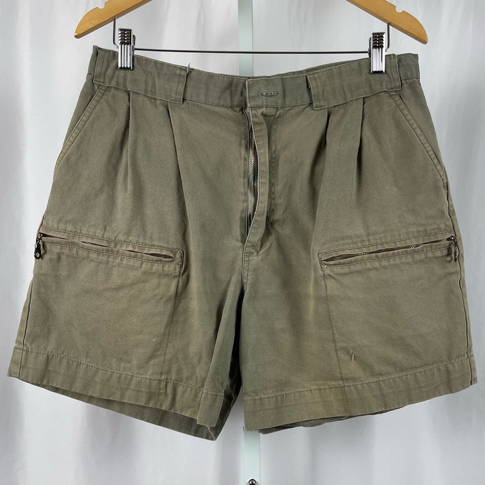 Joe's Outdoors Size 32 Vintage Safari Khaki Hiking Cargo Shorts Outdoor Camping